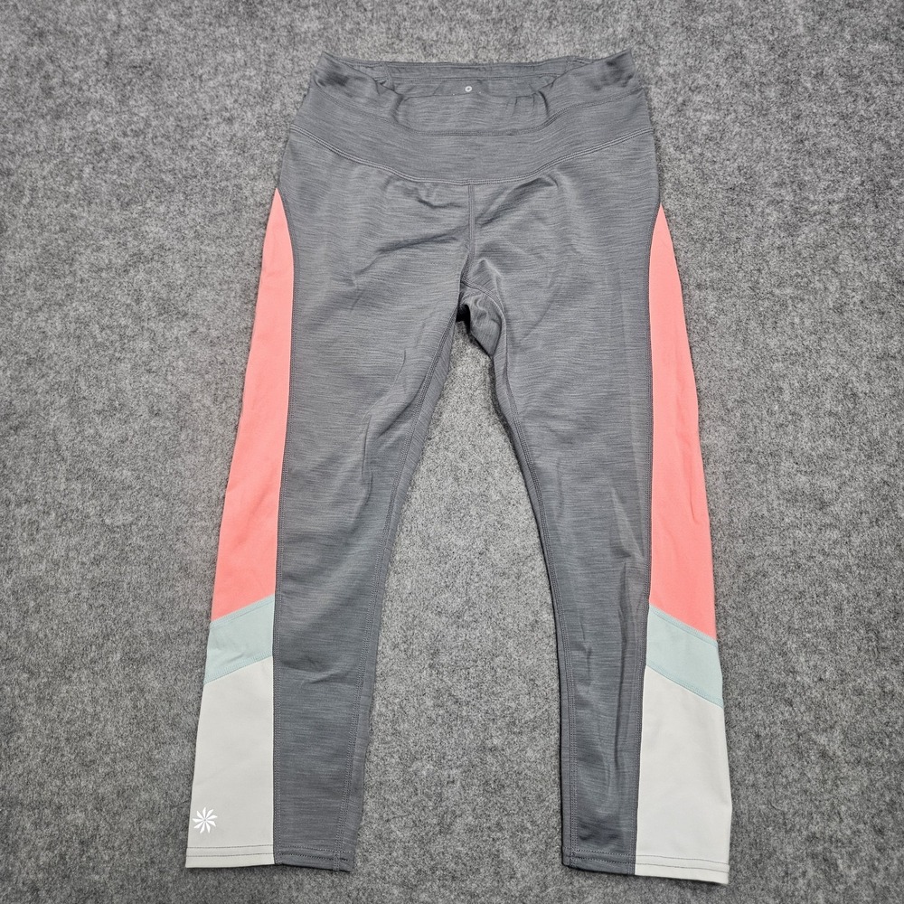 ATHLETA‎ Colorblock Sonar Capri Grey Heather Size Small